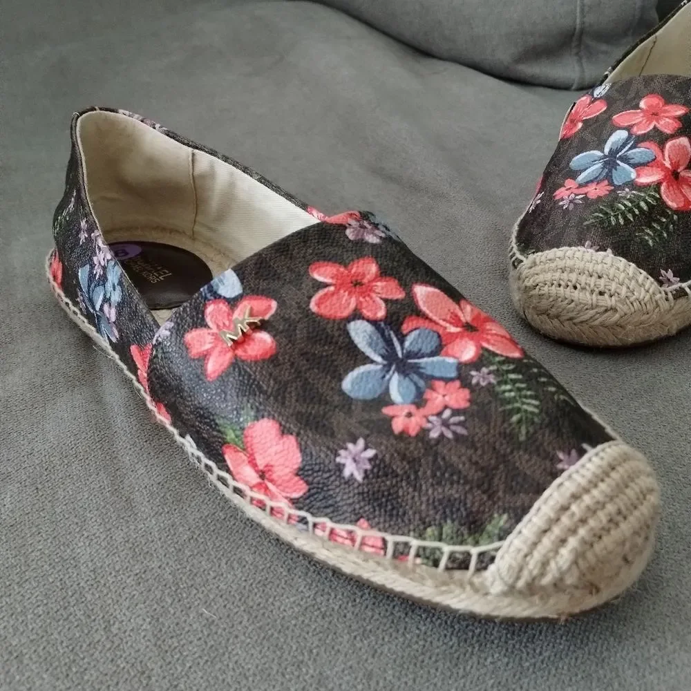 MICHAEL Michael Kors Kendrick Floral Espadrilles Size 8
